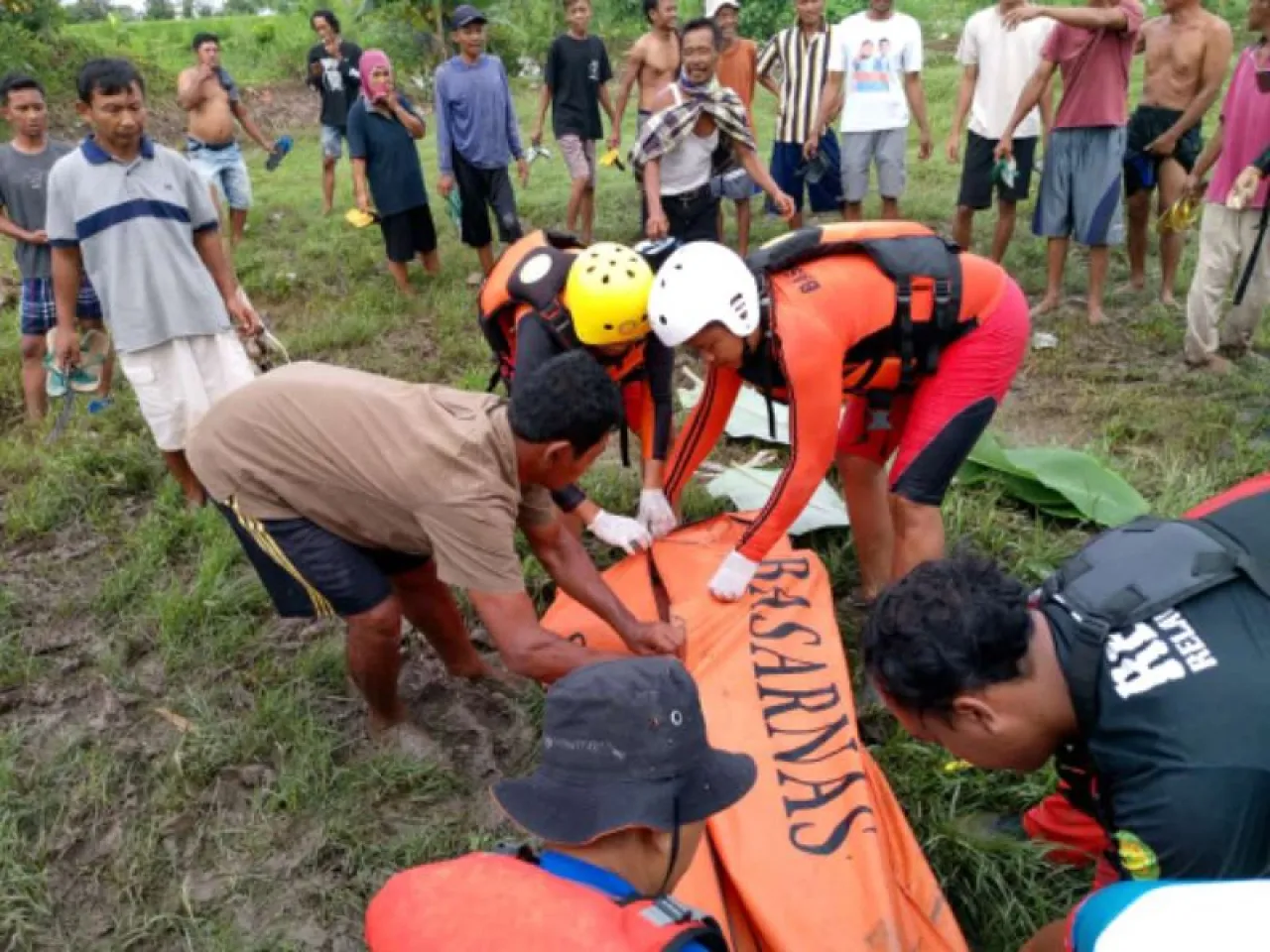 Korban Hanyut di Sungai Way Bulok Pringsewu Ditemukan Meninggal Dunia