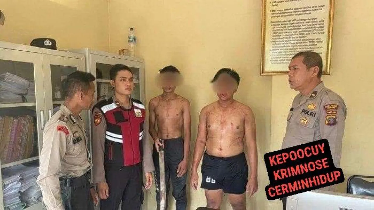 Dua Anggota Geng Motor Dipermak Warga Seblum Diserahkan ke Polisi
