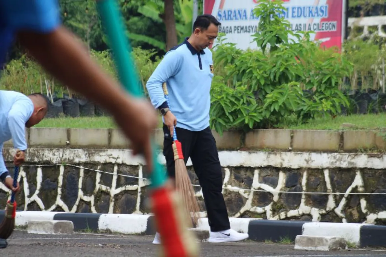 Lapas Cilegon Gelar Acara Bersih-Bersih di Tengah Peringatan Hari Bakti Pemasyarakatan ke-60