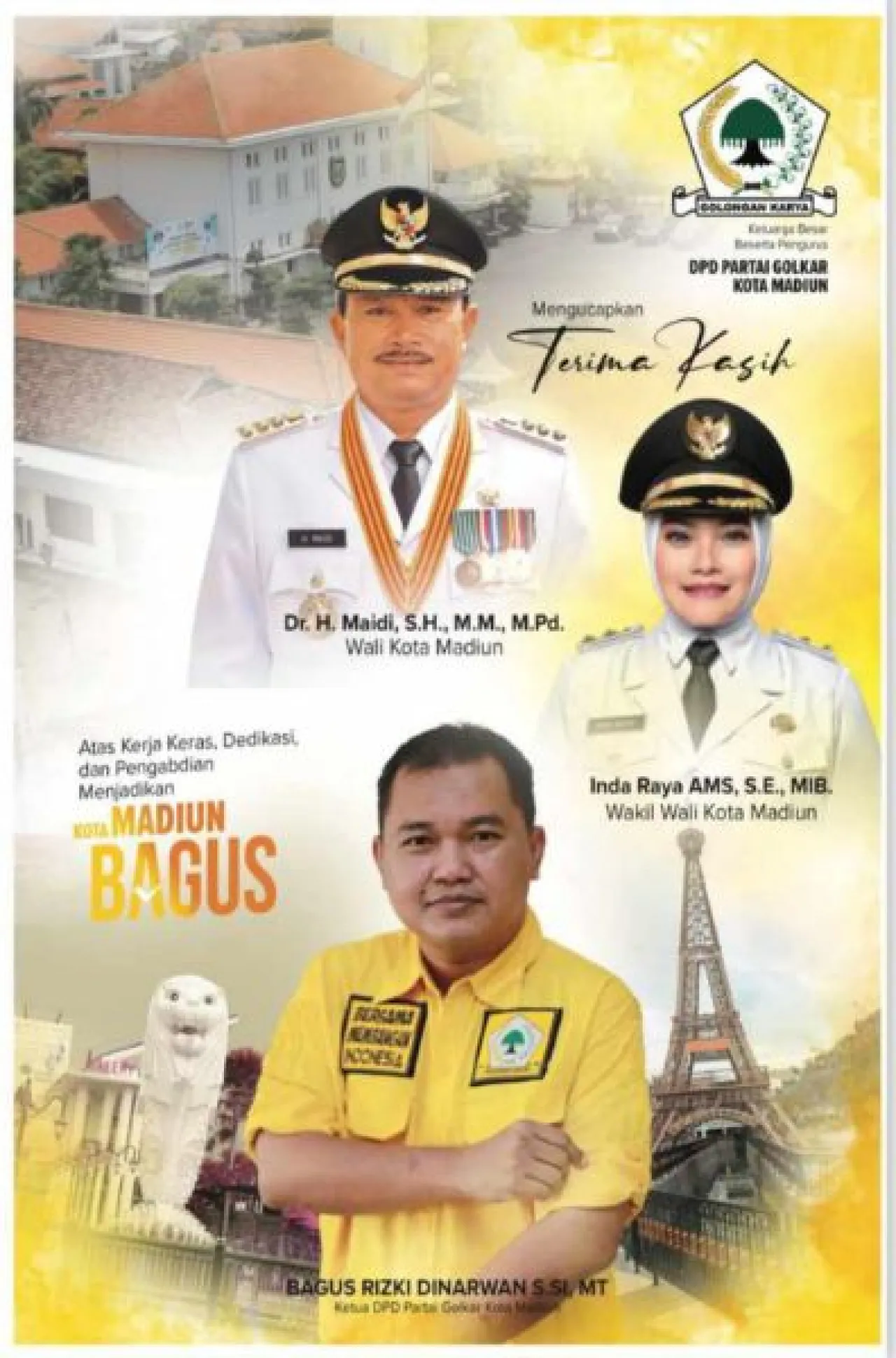 Walikota Madiun, Maidi (kiri) dan Bagus Rizki Dinarwan (kanan) saat berbincang dalam sebuah kesempatan beberapa waktu lalu.