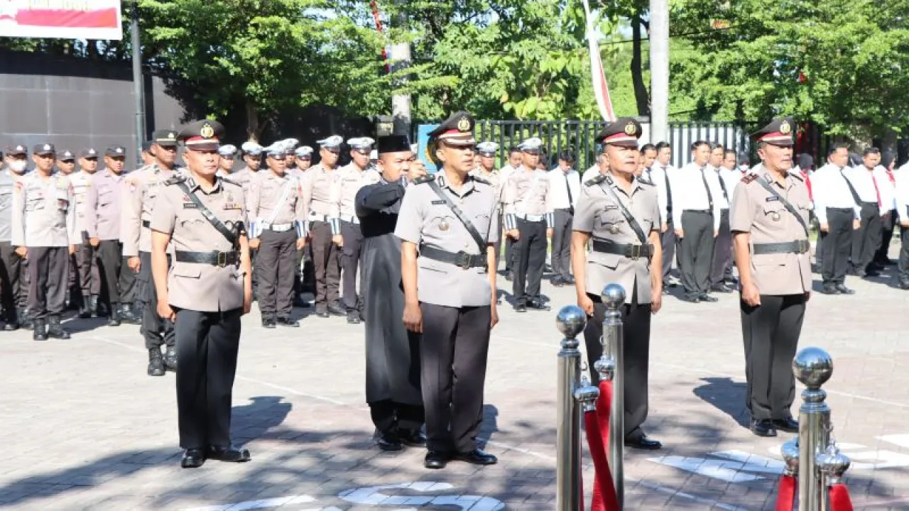 Kapolres Nganjuk Pimpin Serah Terima Jabatan Kabaglog, Kasat Bimas dan Kapolsek Ngluyu