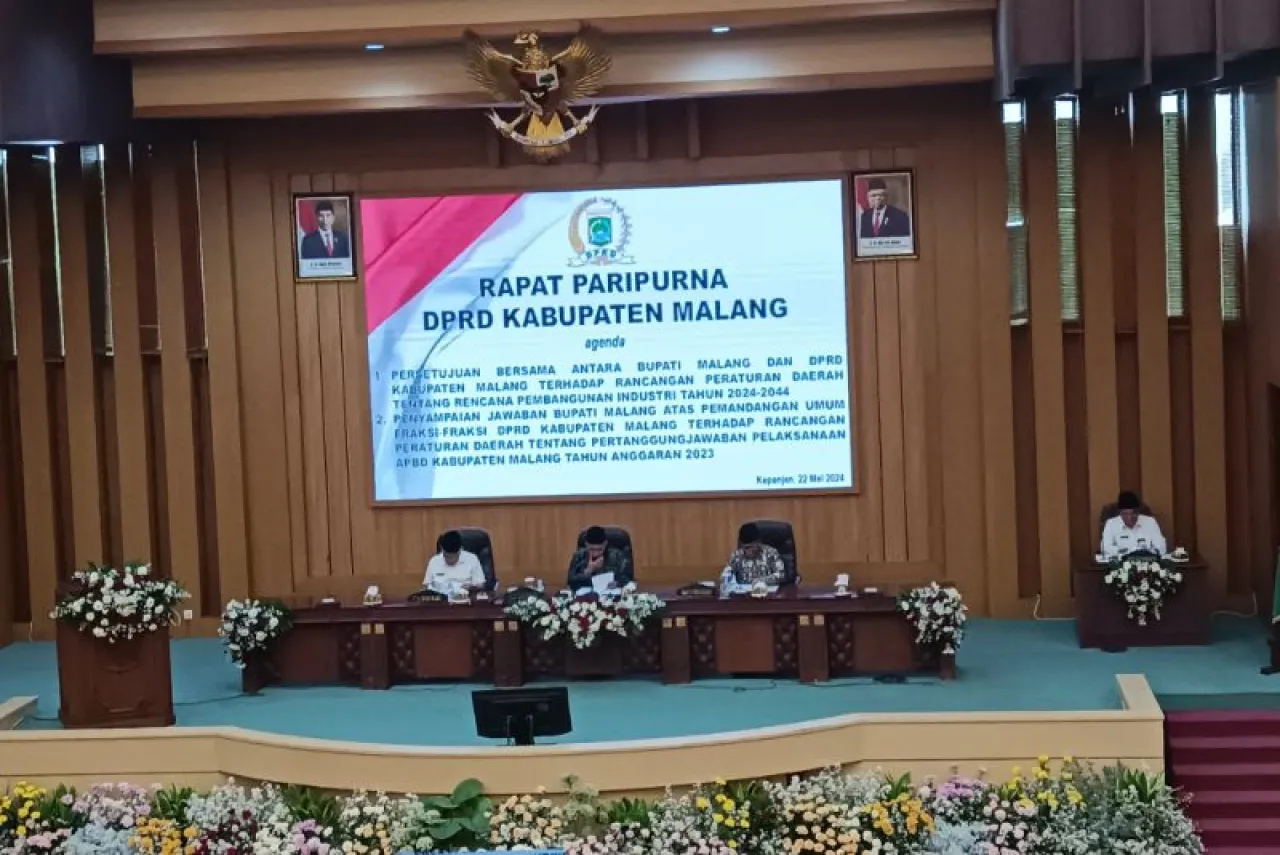 DPRD Kabupaten Malang Gelar Paripurna Persetujuan Industri dan Jawaban Bupati soal PAPBD 2024