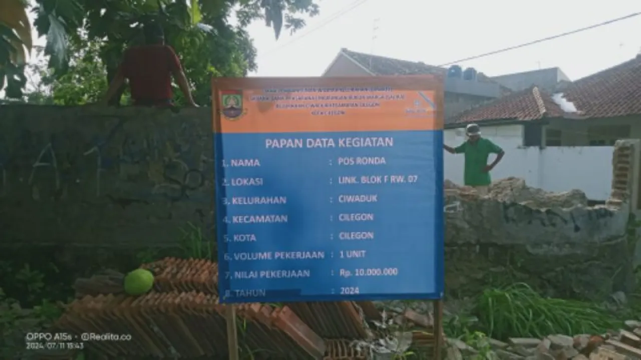 Pembangunan Pos Ronda di Kelurahan Ciwaduk, Gunakan Tanah Waqaf
