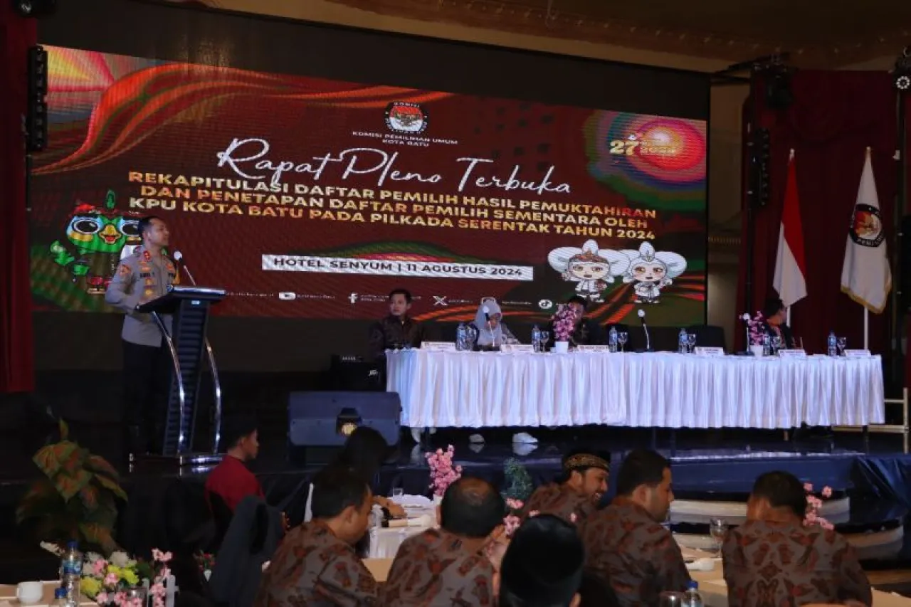 Kapolres Batu Hadiri Rapat DPHP dan Penetapan DPS, Bersama KPU dan Bawaslu