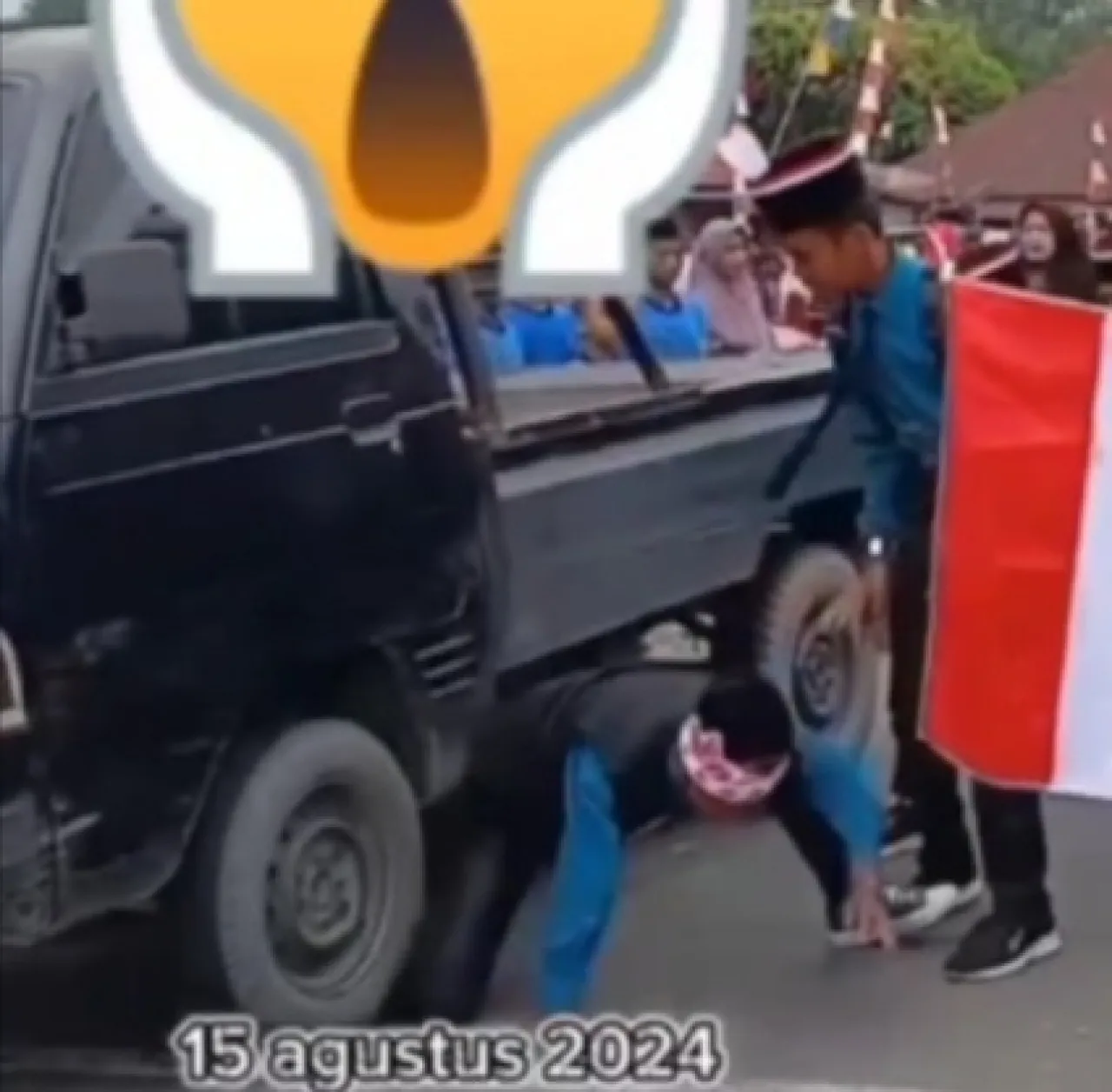Tragis! Peserta Gerak Jalan Dilindas Mobil Pick-Up