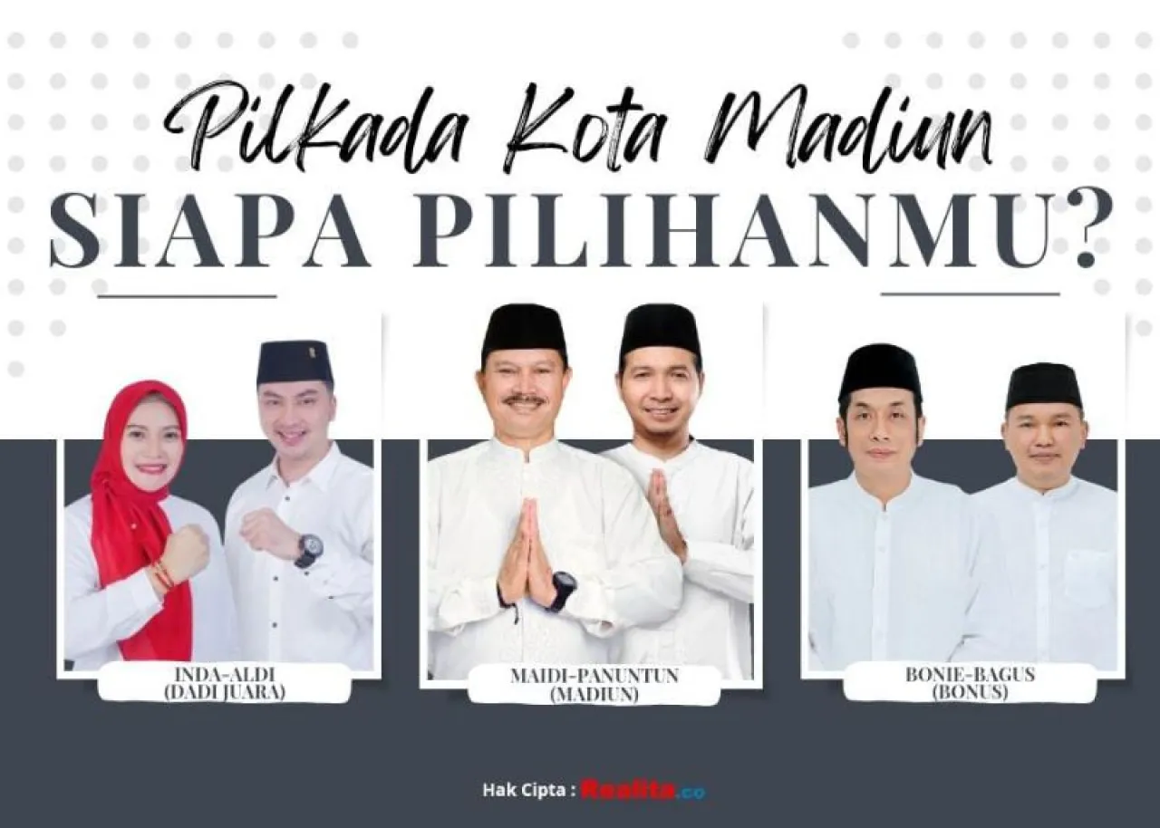 Pilkada Kota Madiun, Tiga Bapaslon Berebut Hati Rakyat