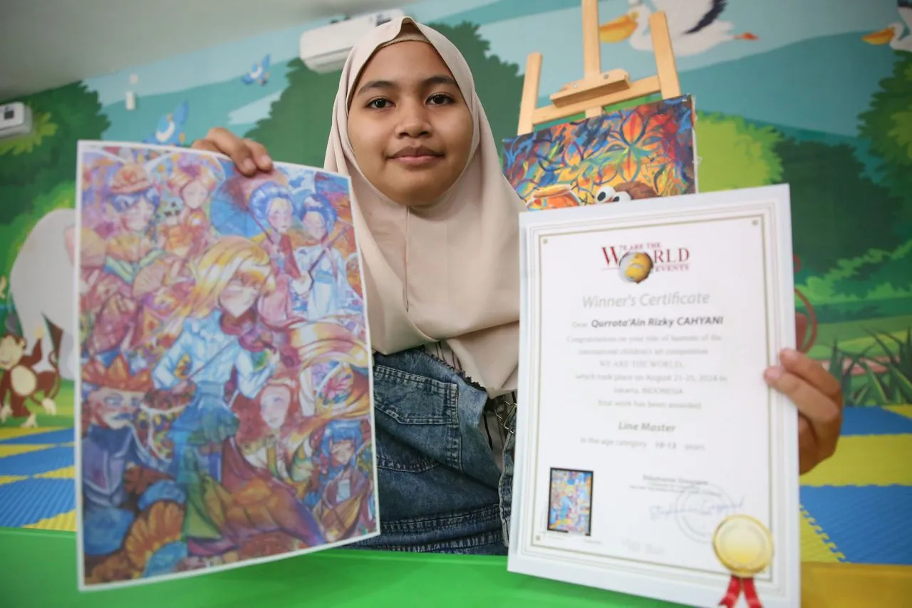 Qurrota'Ain Rizky Cahyani, Anak Disabilitas Raih Juara Dalam Ajang Seni Tingkat Internasional