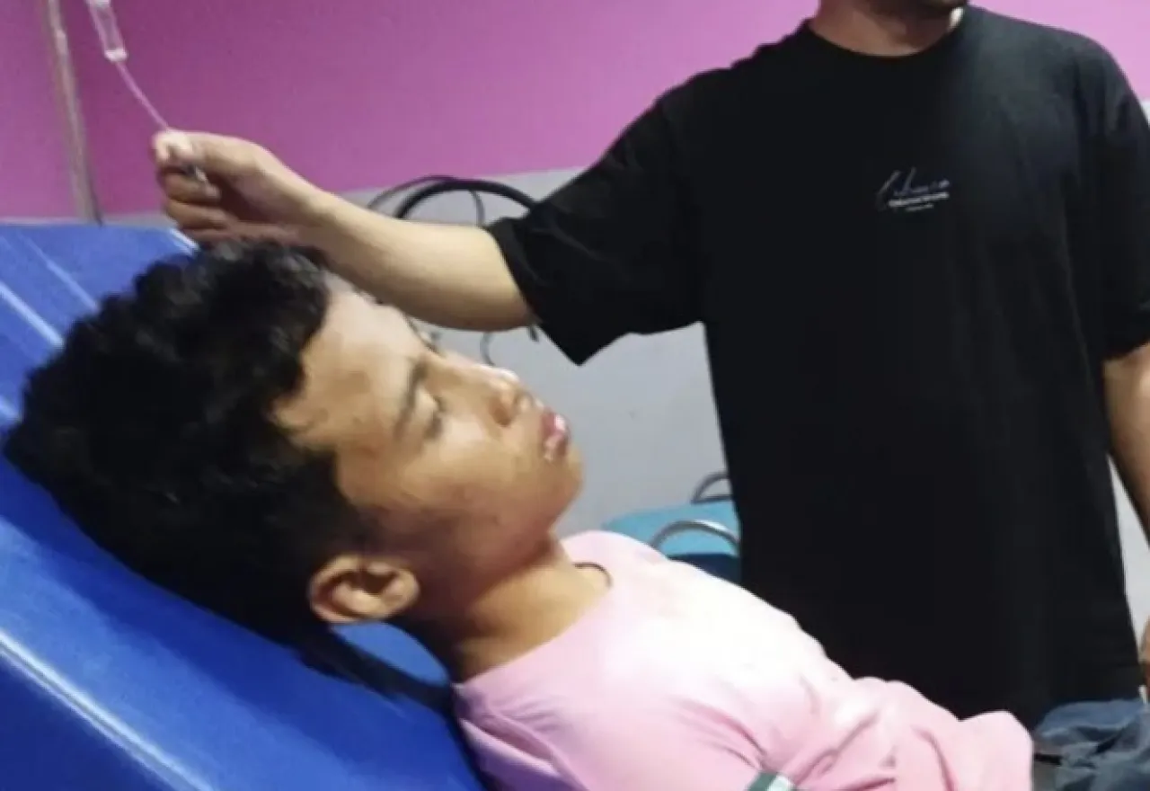 Korban saat dirawat di rumah sakit. Foto: istimewa