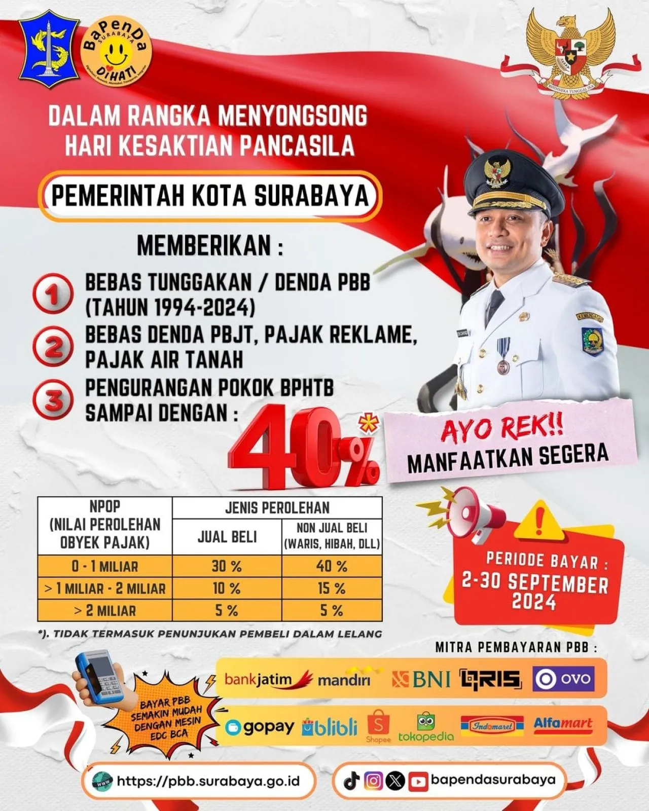 Pajak Dekat di Hati, Bapenda Surabaya Catat Realisasi PBB Sudah 78 Persen