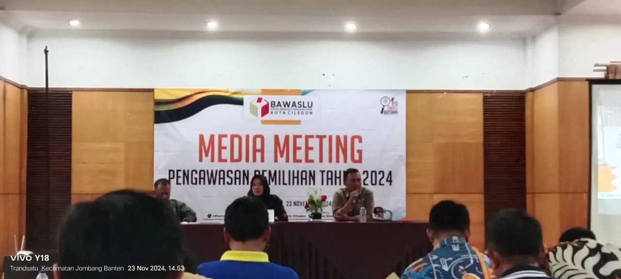 Perkuat Pengawasan, Bawaslu Cilegon Gelar Media Meeting