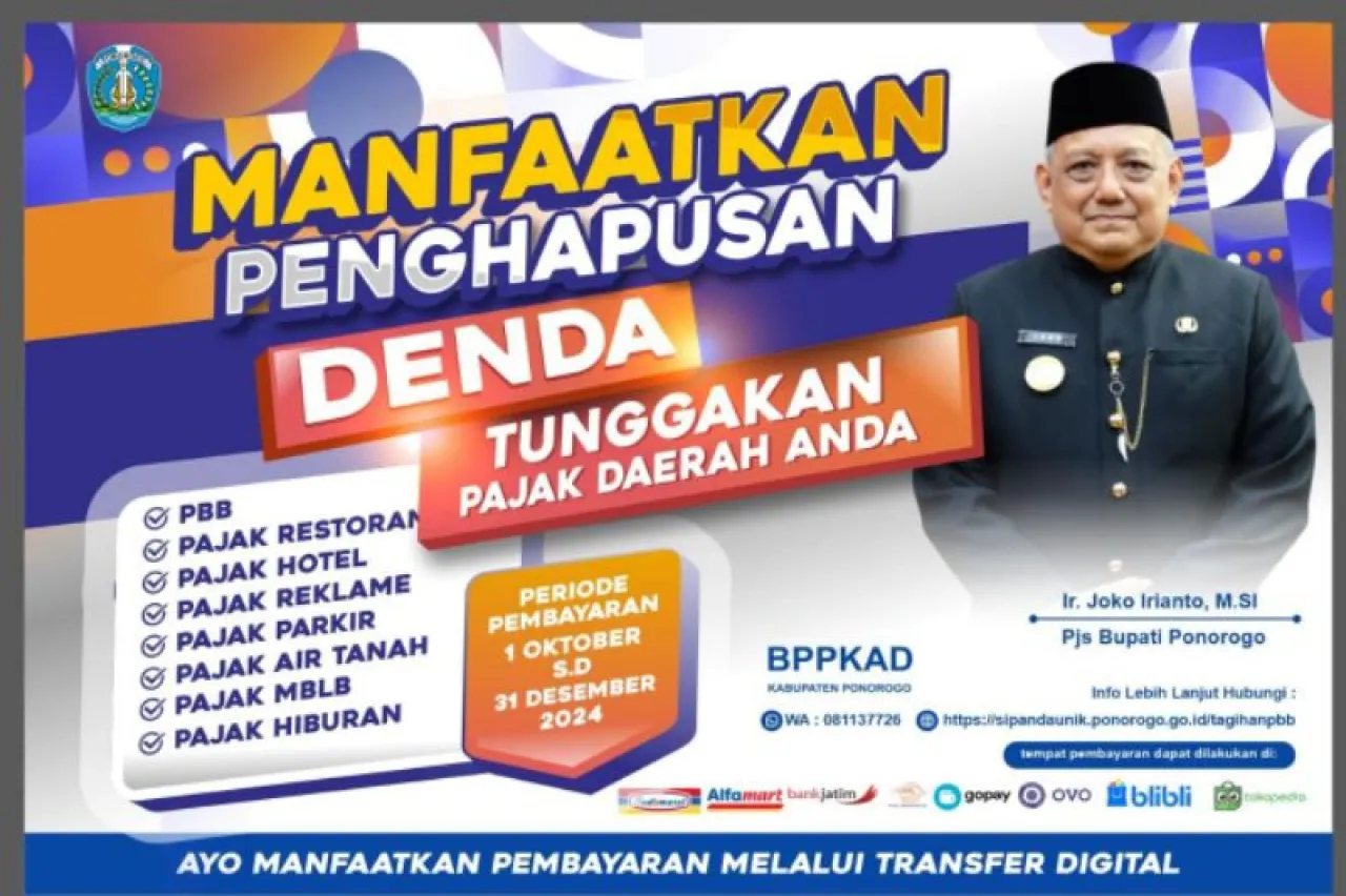 Puluhan Ribu WP Akses Program Penghapusan Denda Pajak Daerah Ponorogo