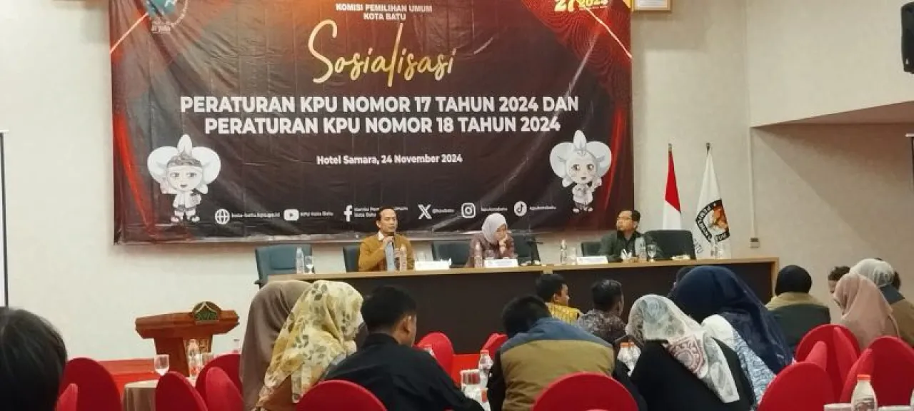 Masa Tenang, KPU Kota Batu Sosialisasikan Peraturan KPU Nomor 17 dan Peraturan KPU Nomor 18 Tahun 2024