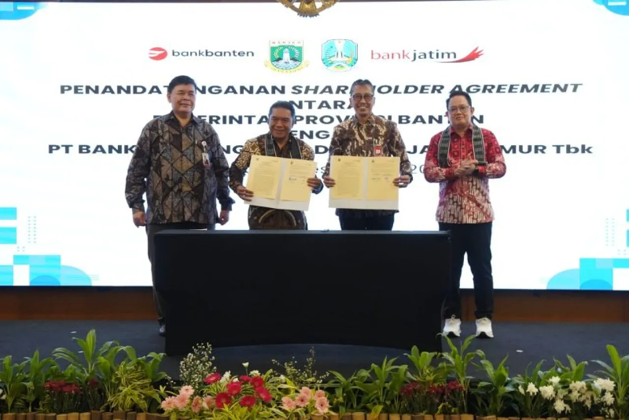 Bank Jatim dan Bank Banten Teken Shareholder Agreement, Lanjutkan Proses KUB