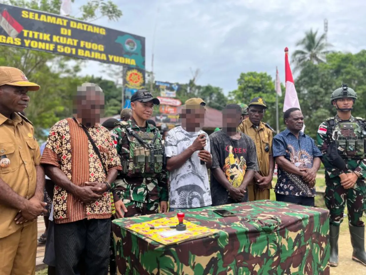 Operasi Satgas 501/BY, Tiga Simpatisan OPM Ikrar Setia NKRI