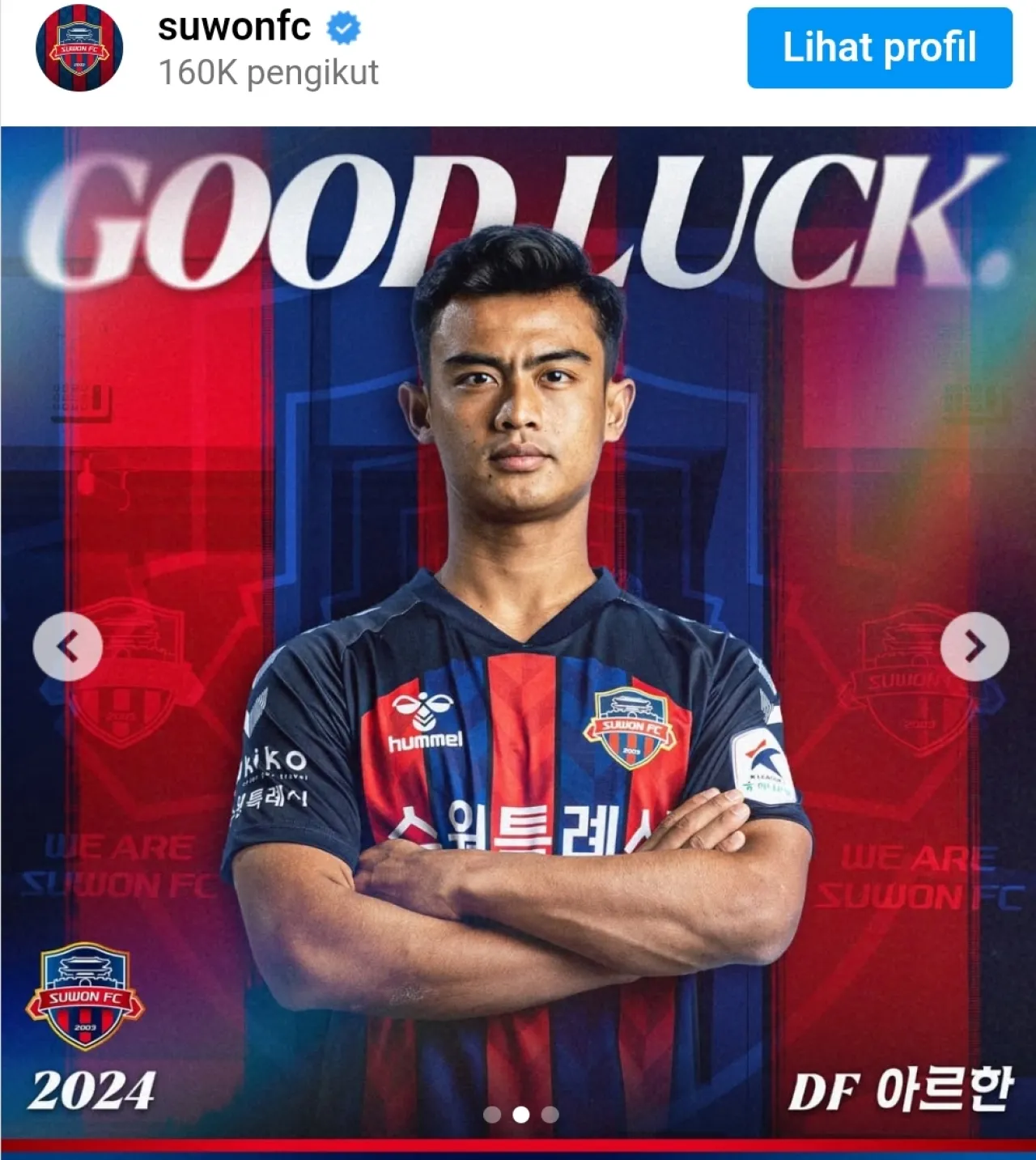 Cuma Main 4 Menit, Arhan Didepak Suwon FC