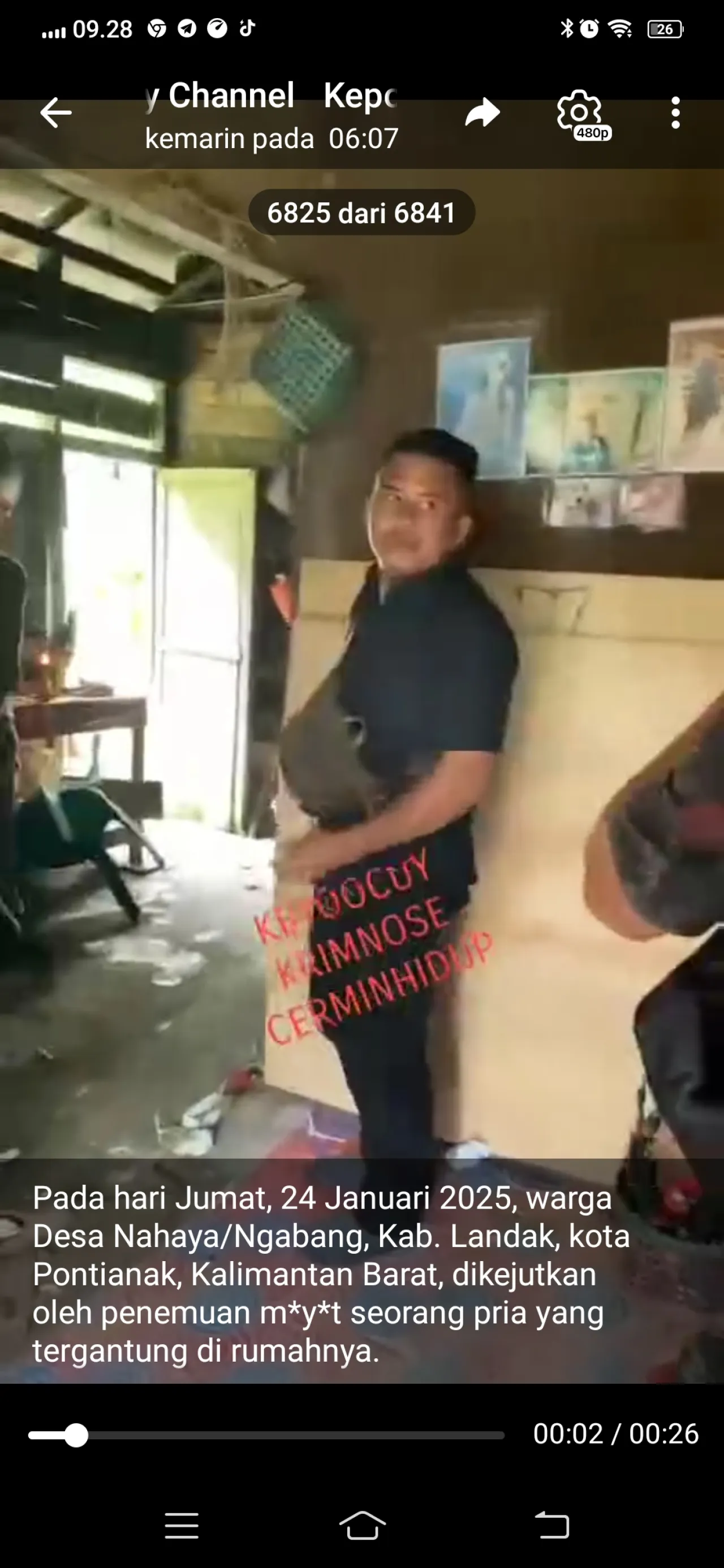 Jasad Tergantung dan Membusuk, Bikin Heboh Warga Pontianak
