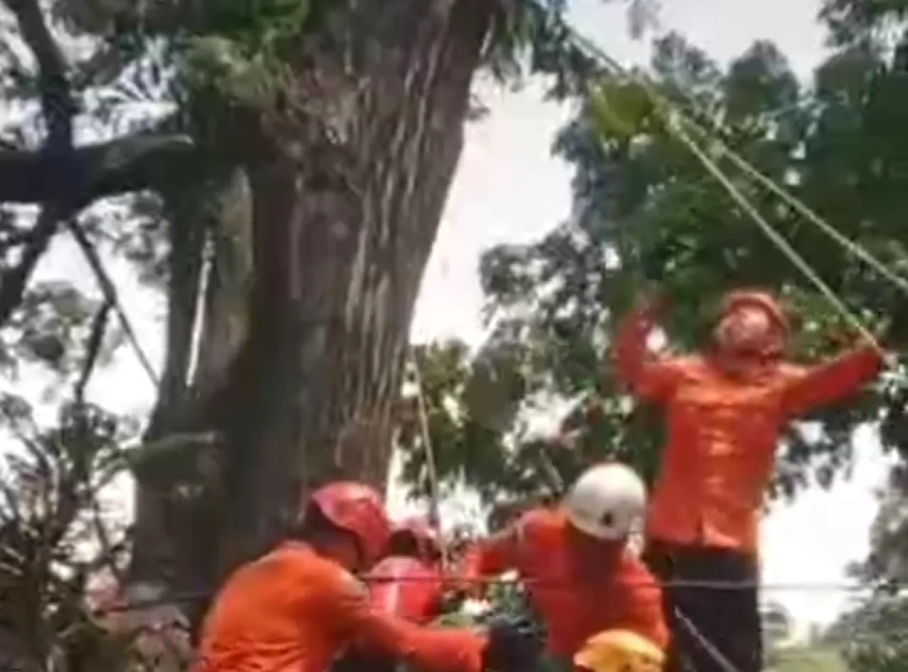 Proses evakuasi korban yang berlangsung dramatis. Foto: Daeng