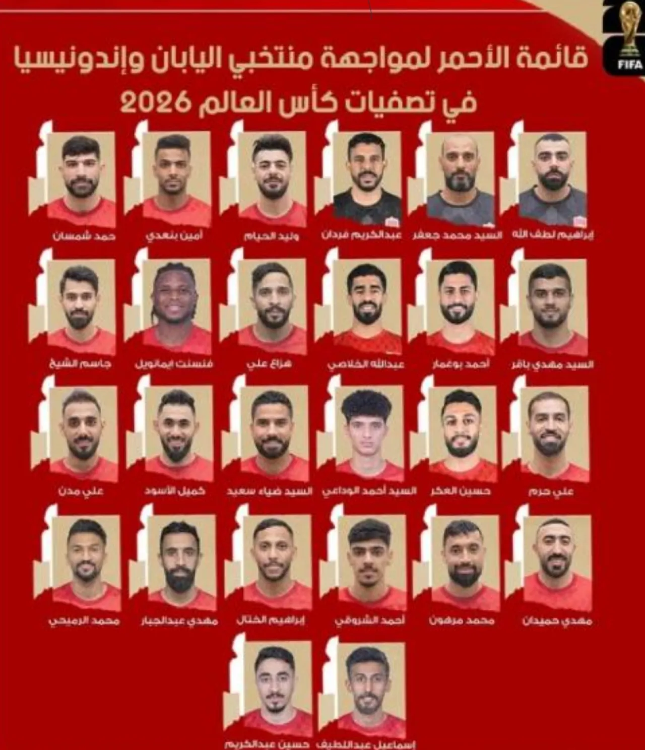 Timnas Bahrain Resmi Umumkan 26 Pemainnya, Netizen: Ready to Lose!