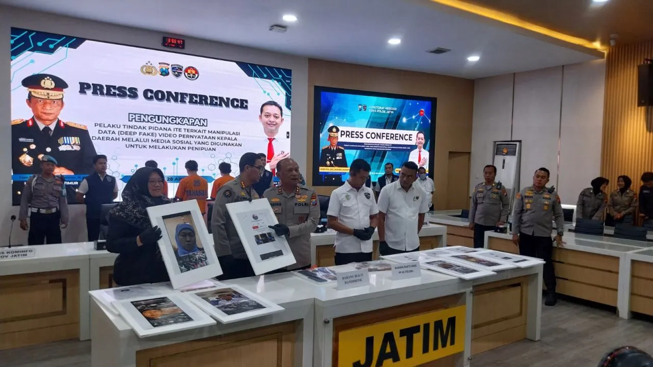 Polisi Ungkap Kasus Penipuan Deep Fake yang Catut Wajah Gubernur Jawa Timur Khofifah