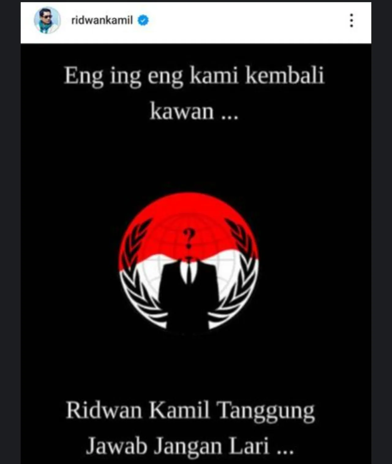 Akun Instagram Ridwan Kamil Kena Hack
