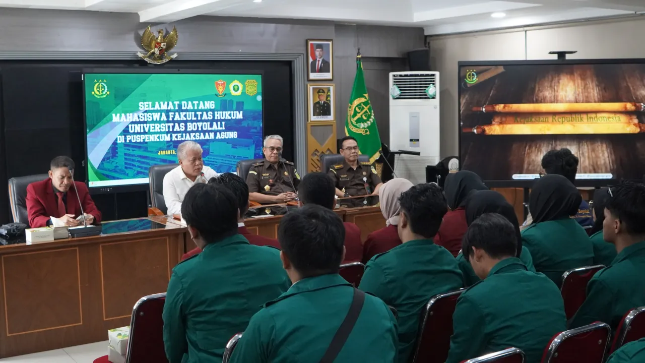 Puspenkum Terima KKL Mahasiswa Fakultas Hukum Universitas Boyolali