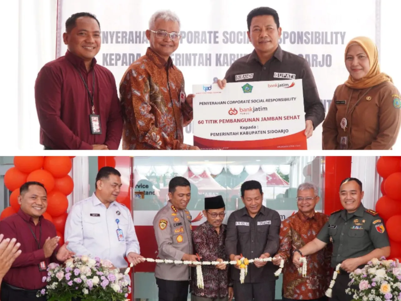 Tingkatkan Kualitas Hidup, Bank Jatim Sebar 60 Jamban Sehat di Sidoarjo
