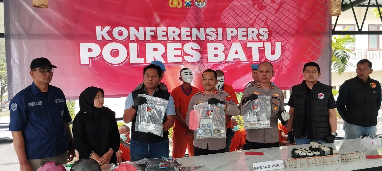Polres Batu Tangkap Pelaku Pencurian Komponen Listrik PJU, Diapresiasi Dinas PUPR