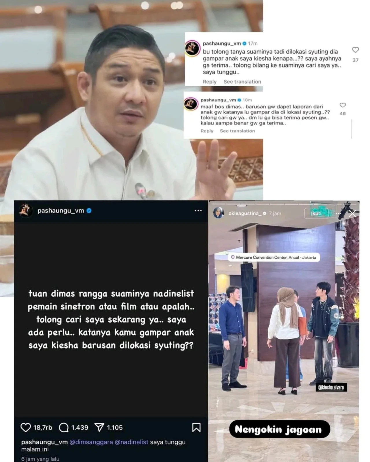 Pasha Ungu Ngamuk! Anaknya Diduga Digampar Dimas Anggara di Lokasi Syuting