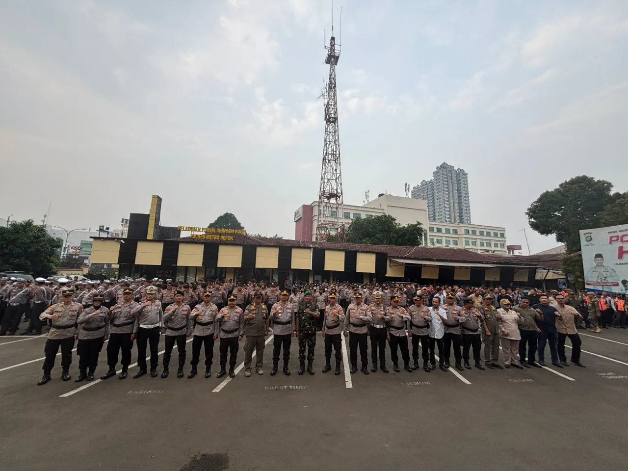 Pengamanan Malam Takbiran Iduladha di Depok, Ratusan Aparat Gabungan Dikerahkan