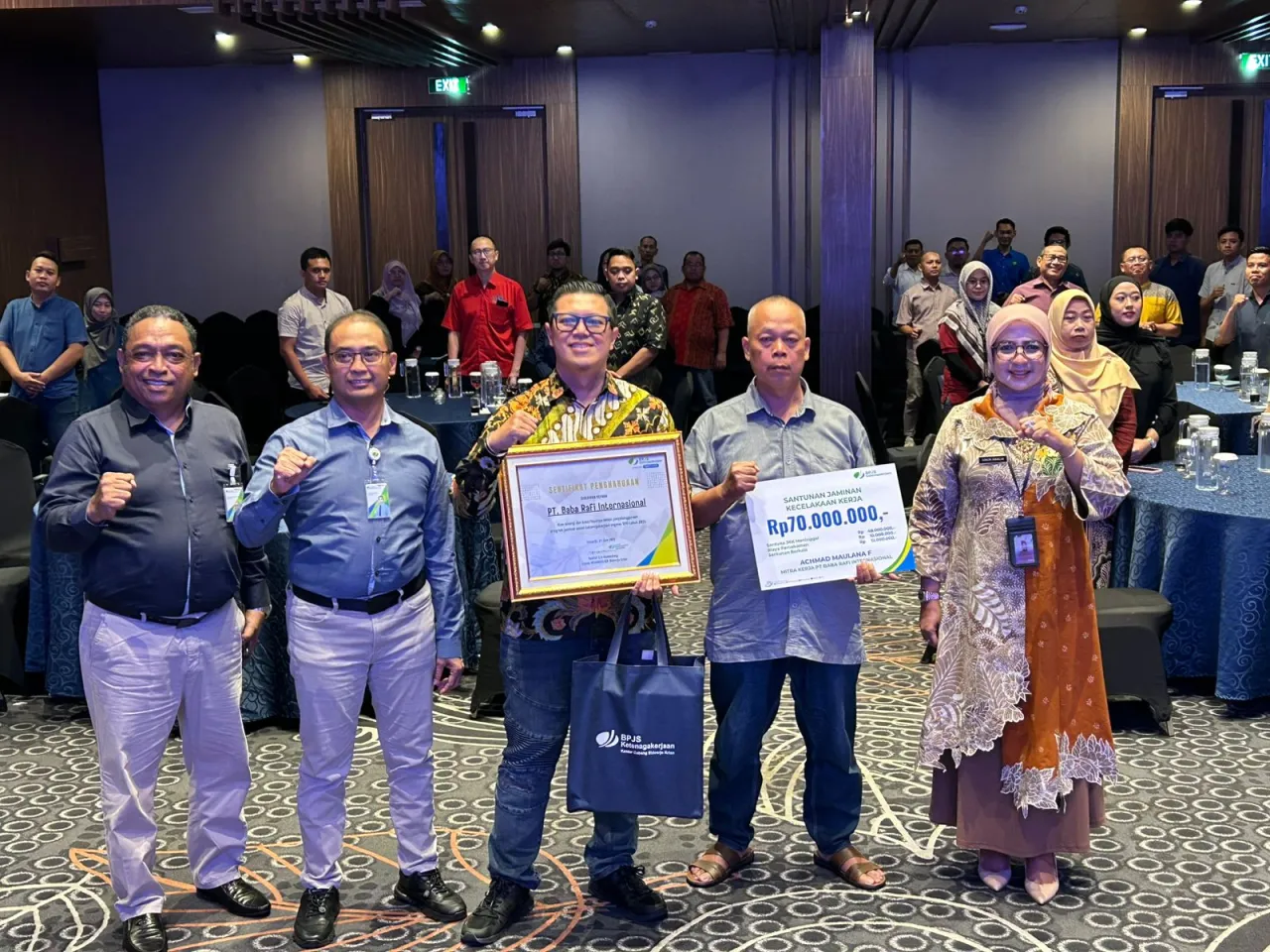 Customer Gathering, BPJS Ketenagakerjaan Sidoarjo Krian Serahkan Manfaat