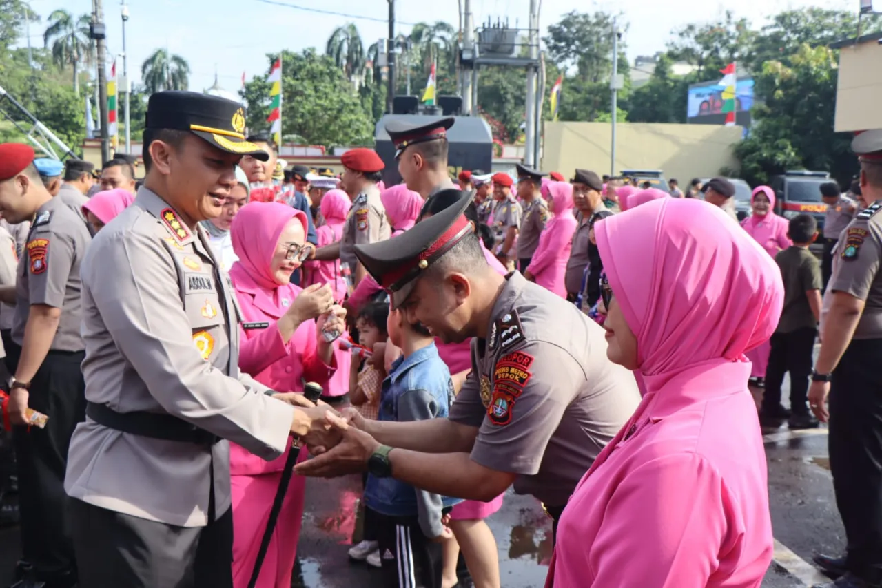 95 Personel Polres Metro Depok Naik Pangkat, Pesan Kapolres Jadi Motivasi