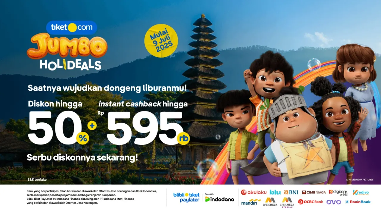 tiket.com JUMBO Holideals: Liburan Sekolah Jadi Petualangan Seru Seperti di Film Jumbo!