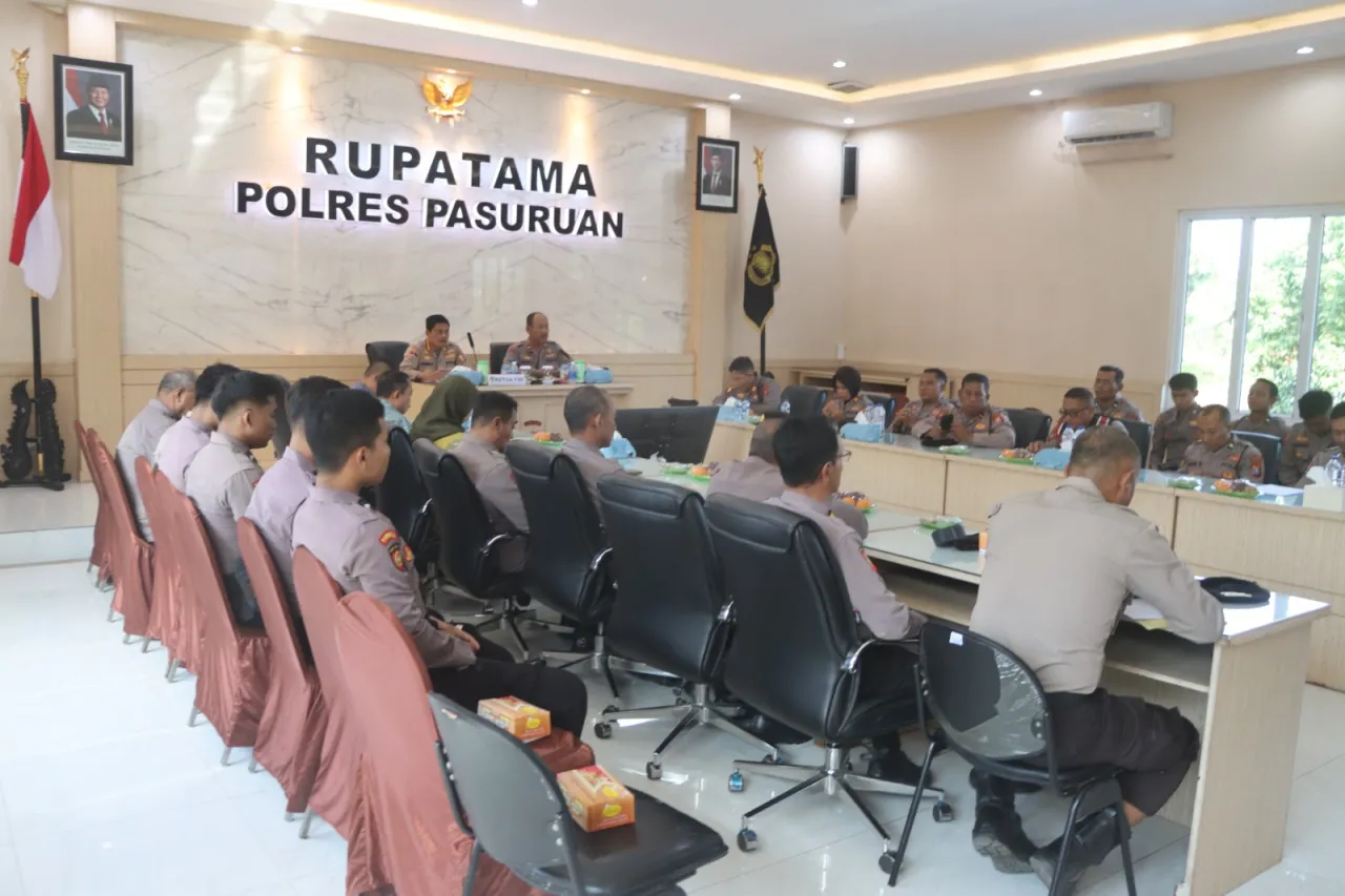 Tim Puslitbang Polri Tinjau Kendaraan Dinas Operasional di Polres Pasuruan