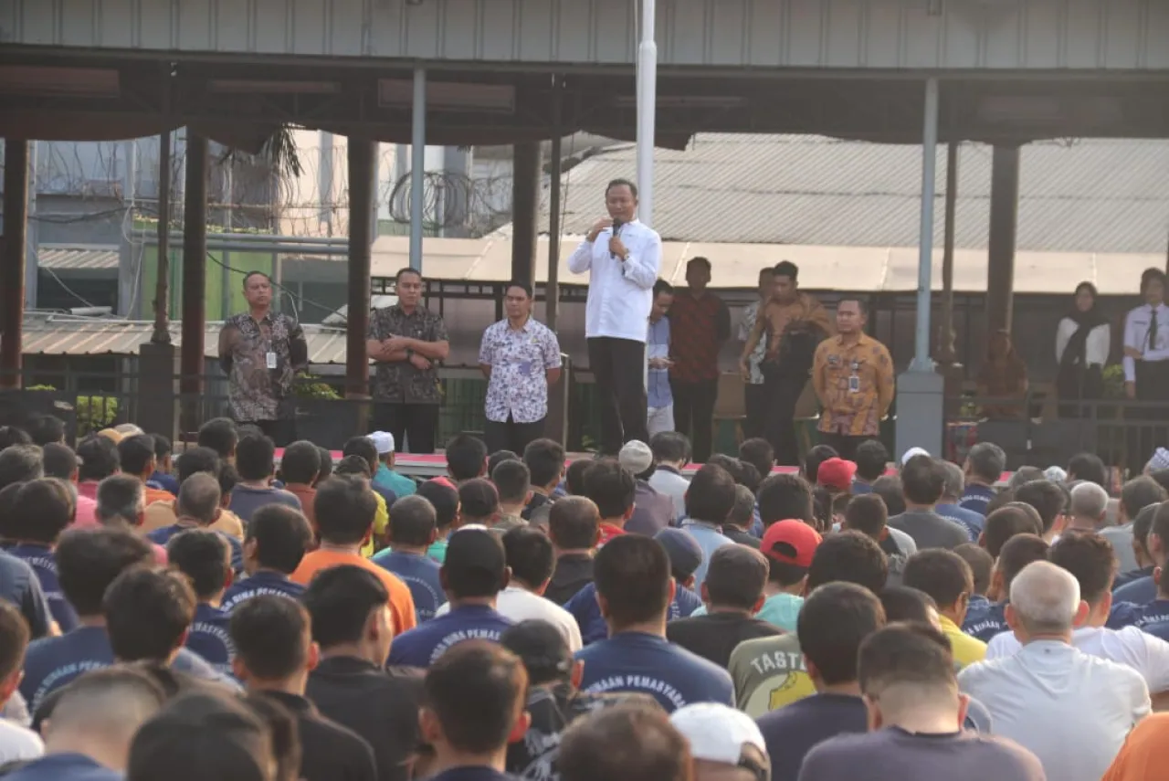 Kalapas Cipinang Sapa Ribuan Warga Binaan, Sosialisasikan Program Zero Halinar