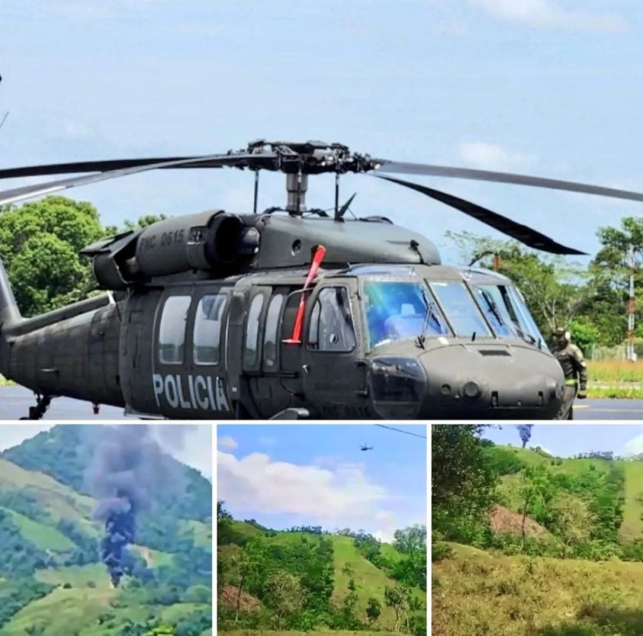 Helikopter Polisi Ditembak Drone Kelompok Bersenjata