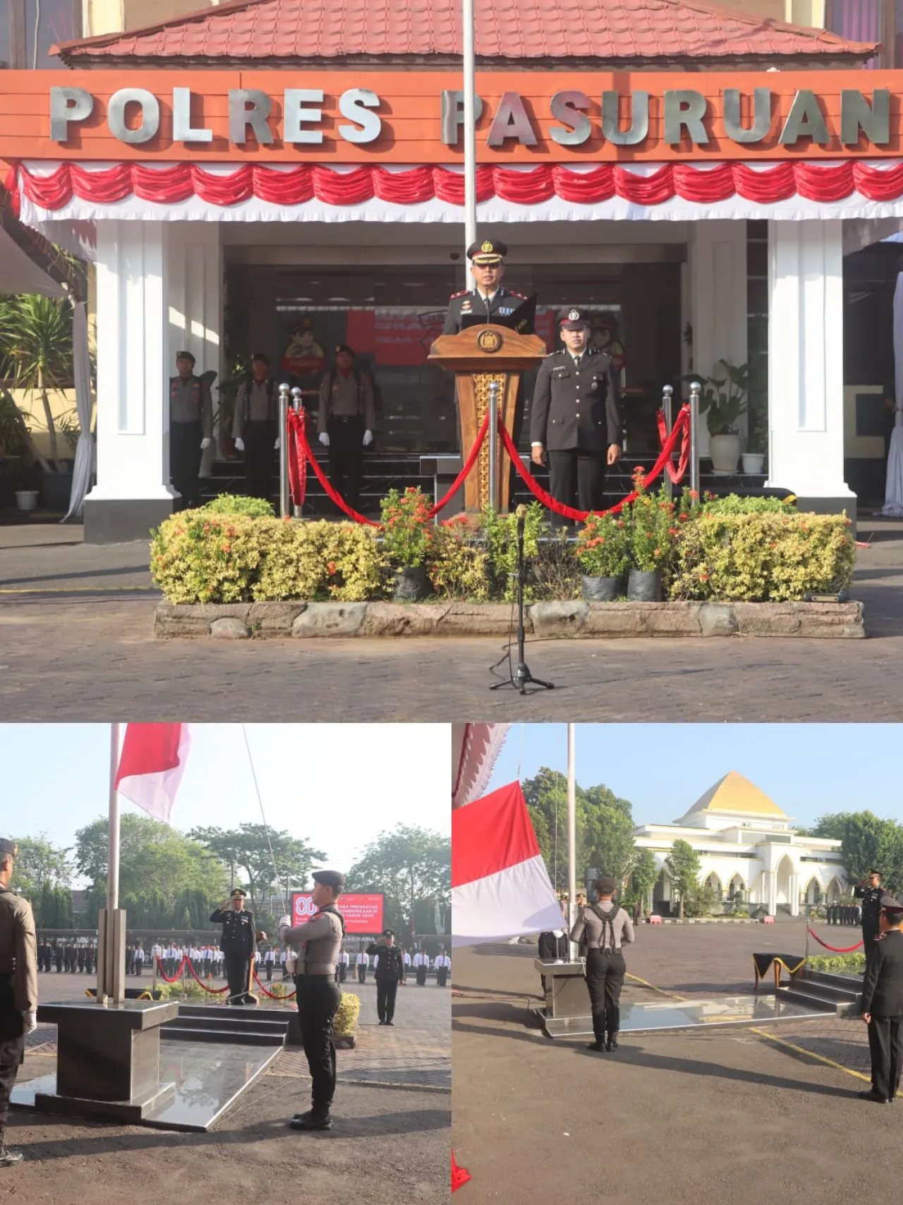 Upacara HUT ke-80 RI, Pesan Kapolres Pasuruan: Jaga Persatuan dan Keamanan Bangsa