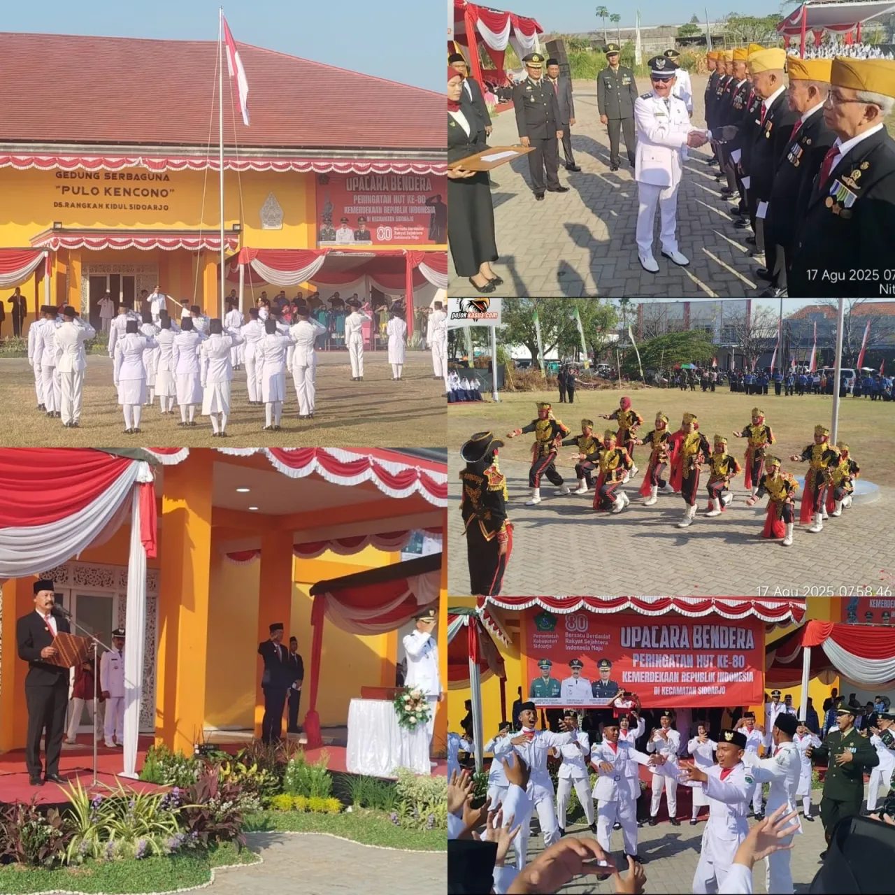 Upacara Dirgahayu RI ke-80 di Kecamatan Kota Sidoarjo, Dimeriahkan dengan Adu Bakat Seni dan Kreatifitas