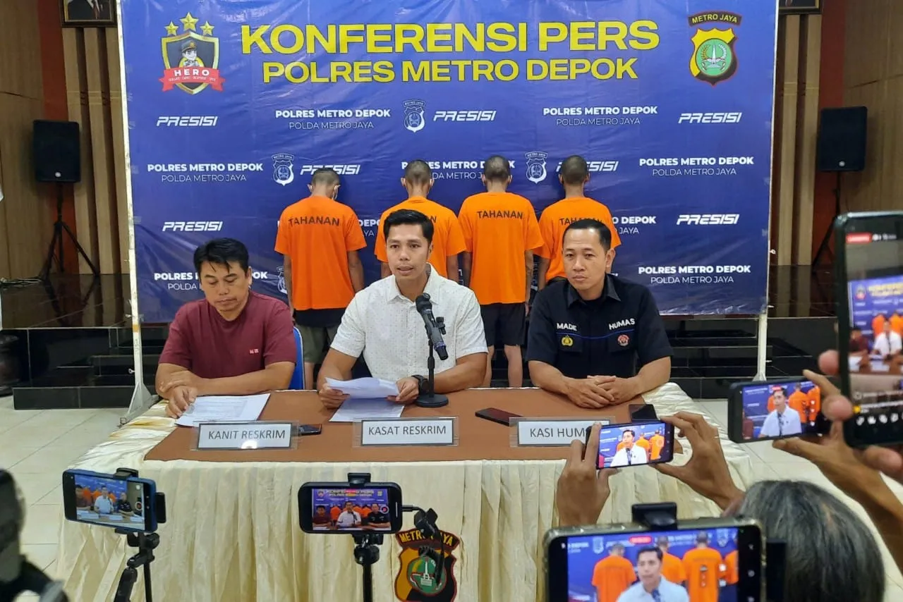 Komplotan Curanmor di Depok Ditangkap, Beraksi Gunakan Kunci Letter T dan Bawa Airsoft Gun