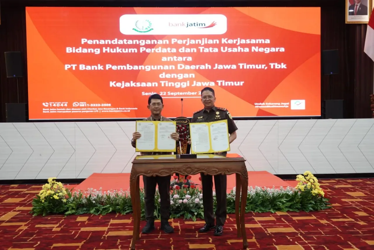 Perkuat Perlindungan Hukum, Bank Jatim dan Kejati Jatim Perpanjang Perjanjian Kerja Sama