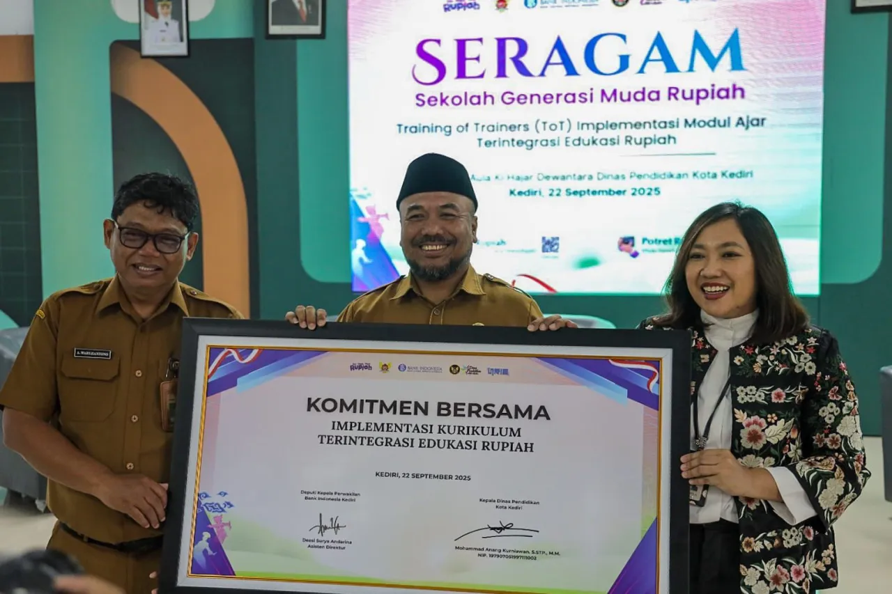 Kolaborasi Dindik dengan KPw BI Kediri Dorong Literasi Rupiah Siswa
