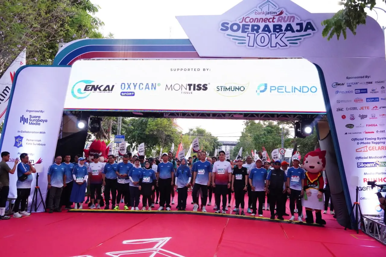 Ribuan Pelari Meriahkan Bank Jatim JConnect Run Soerabaja 10K