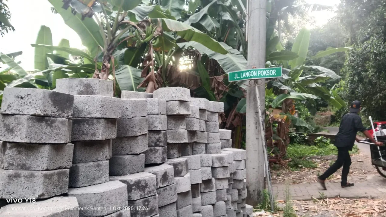 Proyek Paving di Link Langon Tamansari Turunkan Material sebelum Kontrak, Perkim Cilegon Angkat Bicara