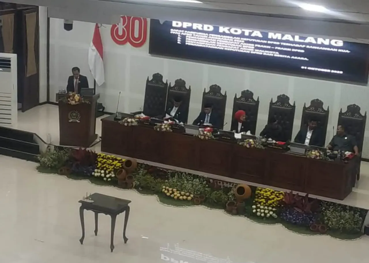 DPRD Kota Malang Gelar Rapat Paripurna Bahas Perubahan KUA-PPAS 2026