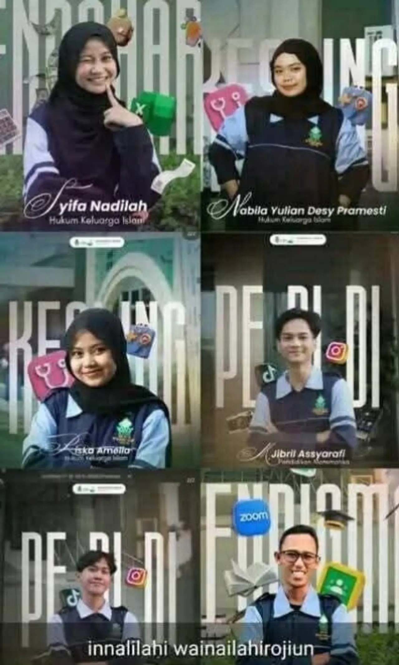 Foto para korban yang hanyut. Foto; UIN