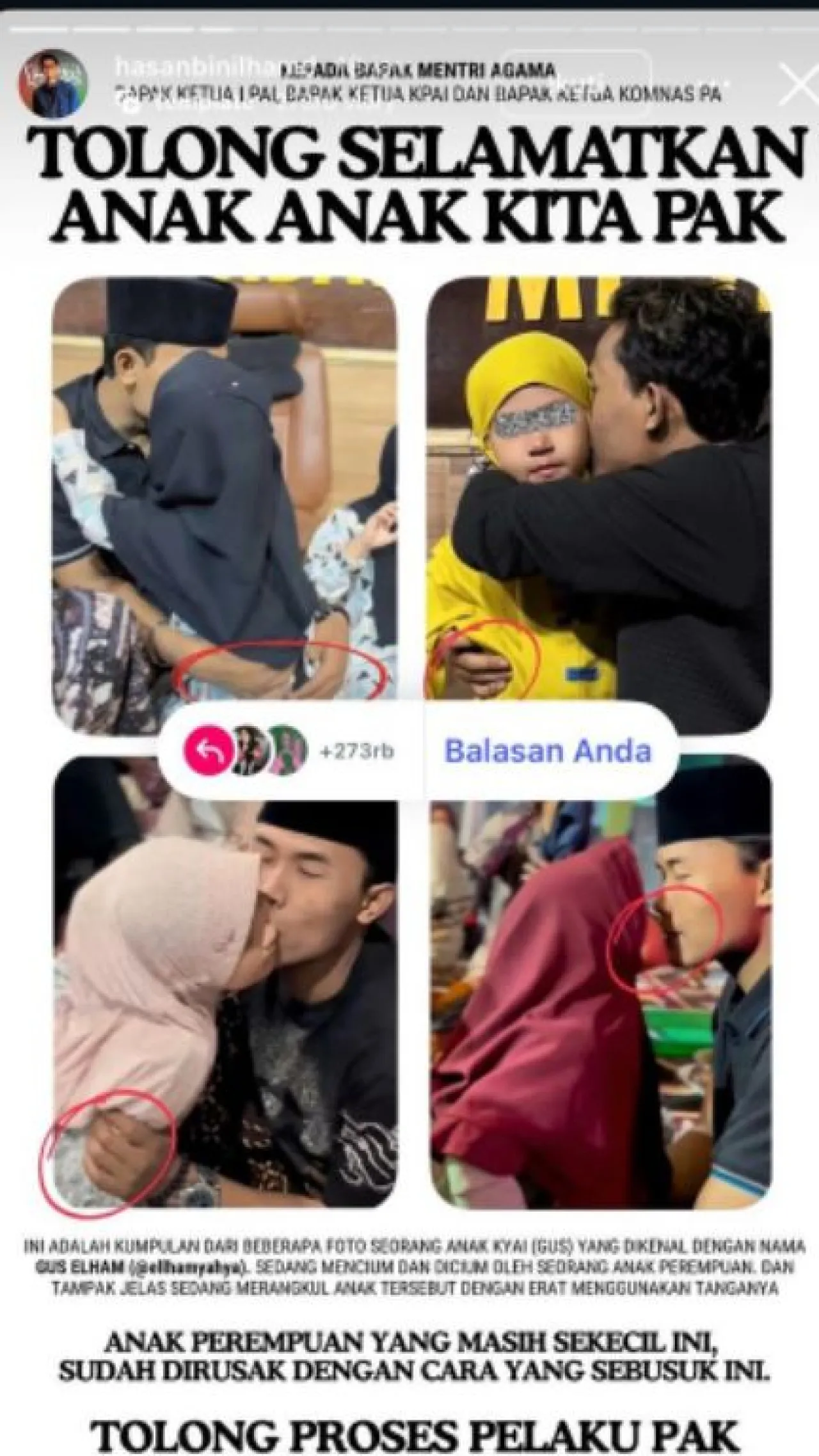 Viral Gus Elham Cium Anak-Anak Perempuan Kecil, Wamenag: Tidak Pantas!