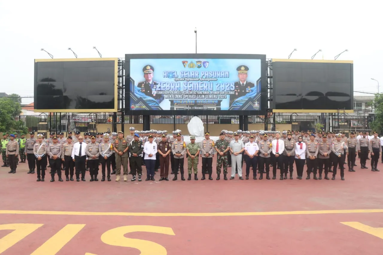 Polresta Sidoarjo Gelar Operasi Zebra Semeru 2025