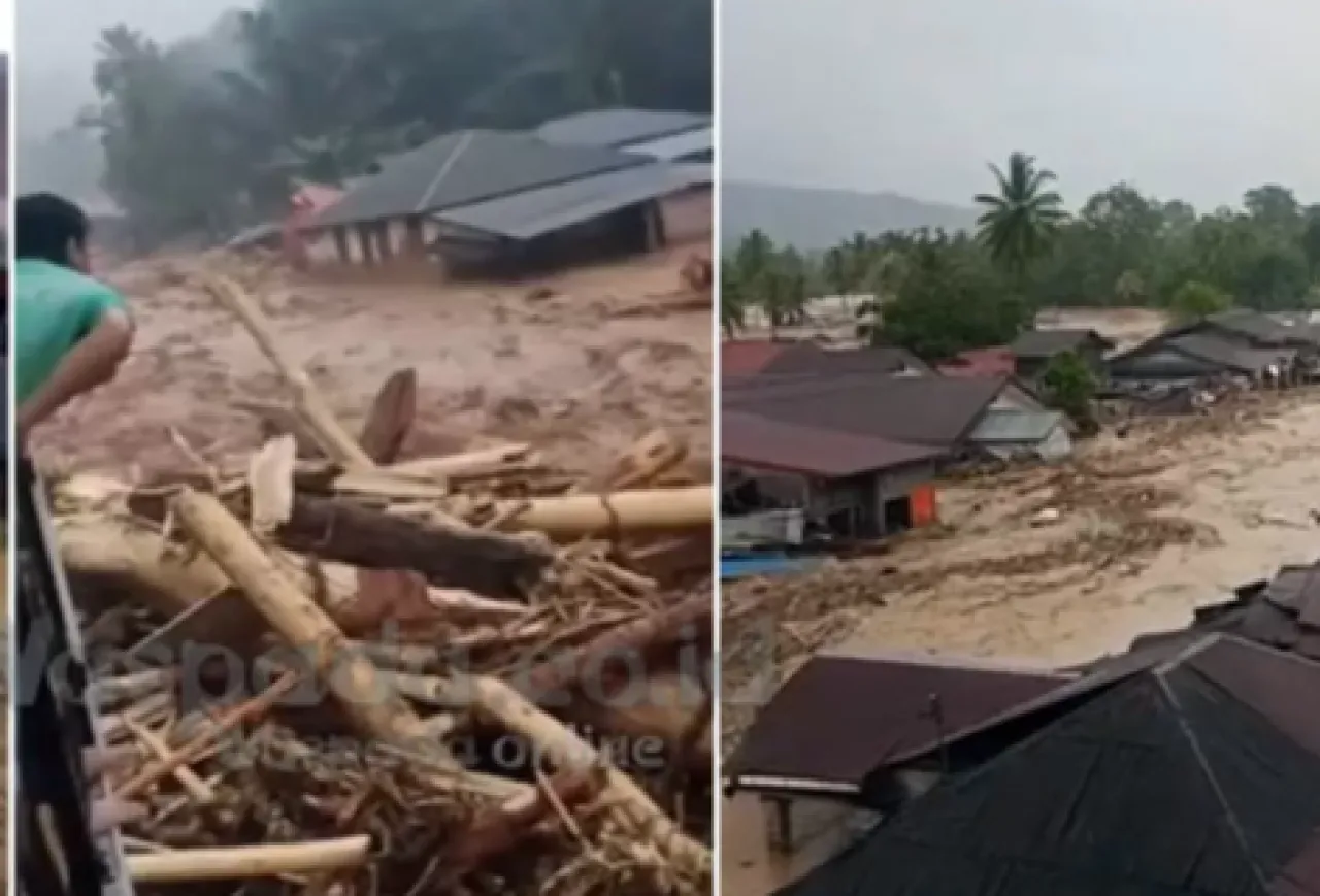 Air Berangsur Turun, Tapsel Jadi Titik Fokus BNBP Evakuasi Gelondong Kayu