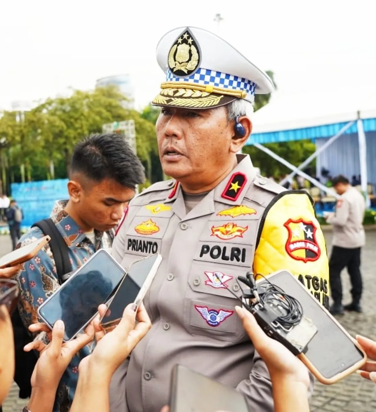 Dirkamsel Korlantas Polri sekaligus Kasatgas Kamseltibcarlantas Operasi Lilin 2025, Brigjen Prianto. Foto: Dok Ang