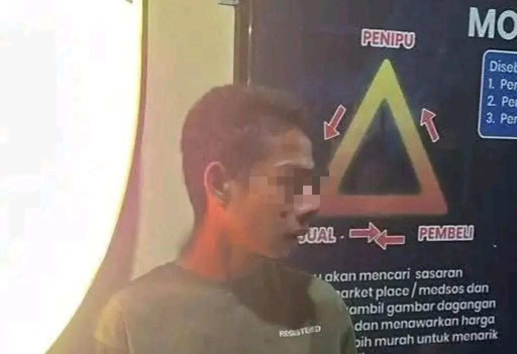 Tersangka saat diamankan polisi. Foto: humas
