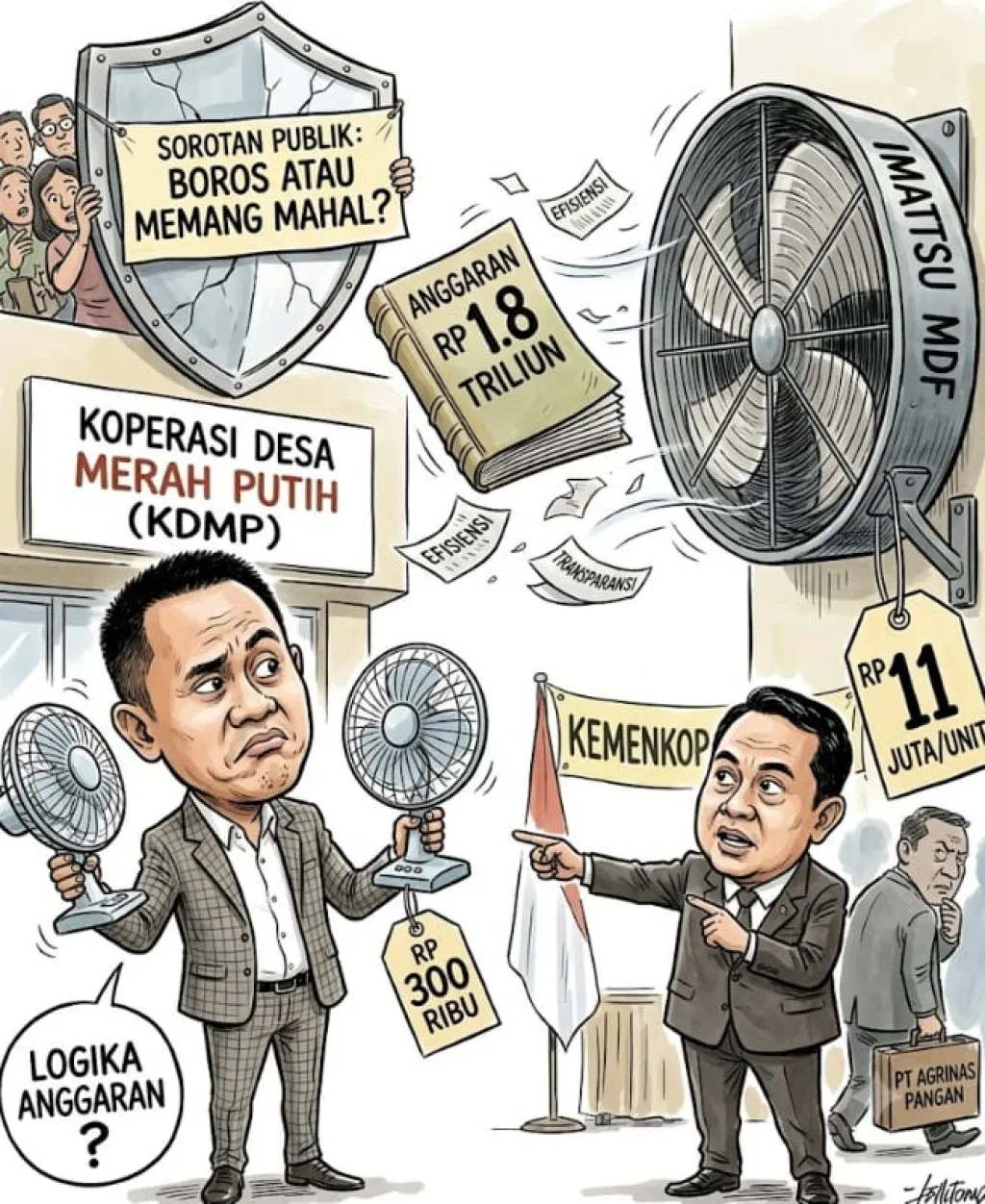 Rp1,8 Triliun untuk Kipas Angin KDMP? DPR Pertanyakan Harga, Menkop Buka Suara